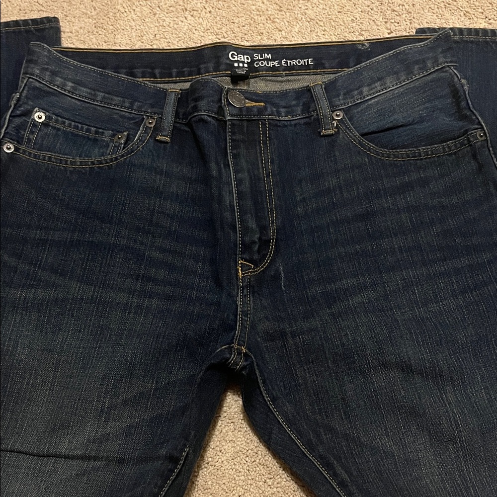 GAP Men's Slim Jeans - Deep Indigo